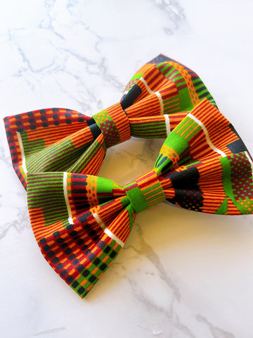 Adwoa Kente Pigtail Hair Bow Set