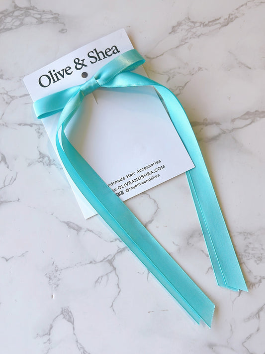 Satin Sailor Long Tailed Hair Bow