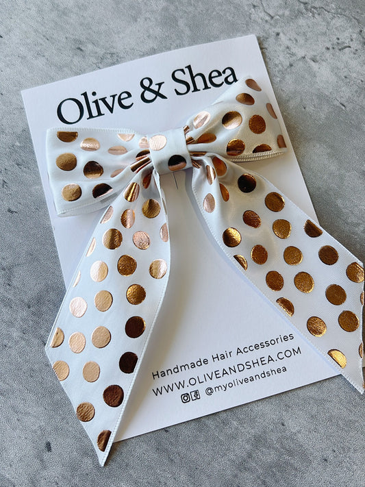 Clara Polka Dot Hair Bow