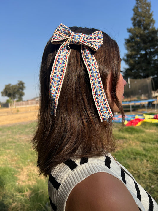 Marissa Aztec Woven Hair Bow
