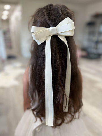 Triple Loop Grosgrain Long Tail Hair Bow