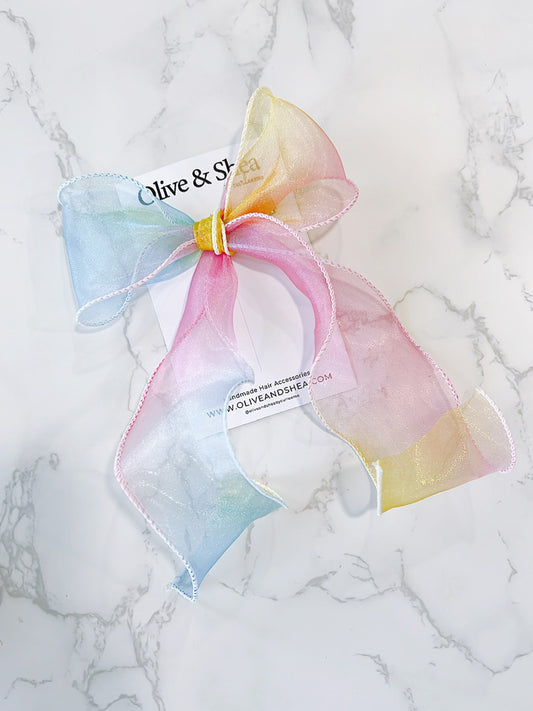 Rainbow Bright Hair Bow