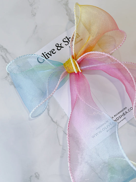 Rainbow Bright Hair Bow