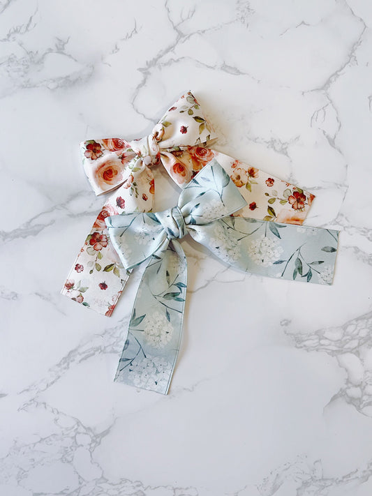 Floral Vintage Hair Bow
