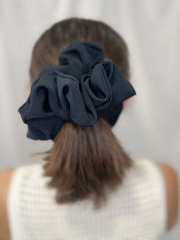 Black Fluff Scrunchie