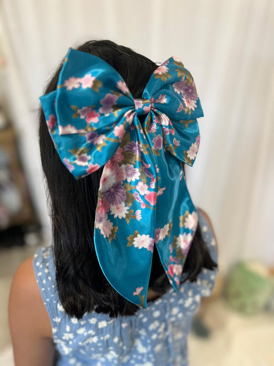 Imperial Blossom Satin Hair Bow