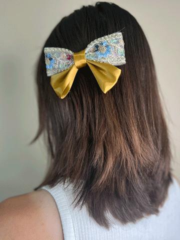 Lace & Satin Hair Bow