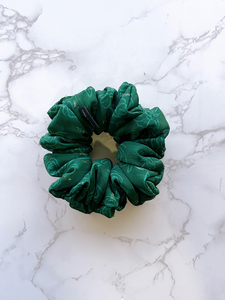 Forest Chiffon Petite Scrunchie