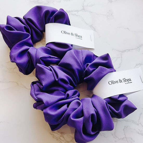 Purple fluff Scrunchie - Petite