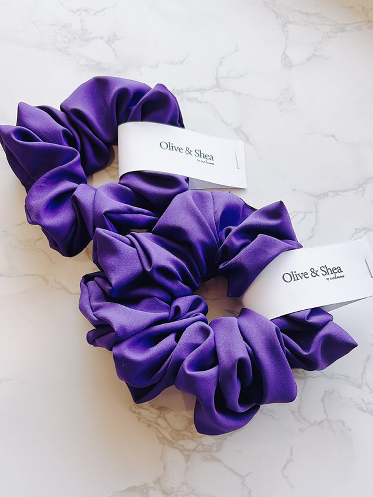 Purple fluff Scrunchie - Petite