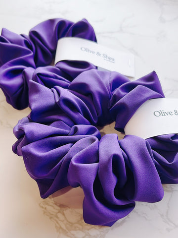 Purple Fluff Scrunchie