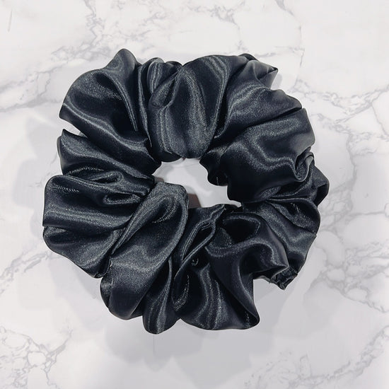 Black Satin Scrunchie