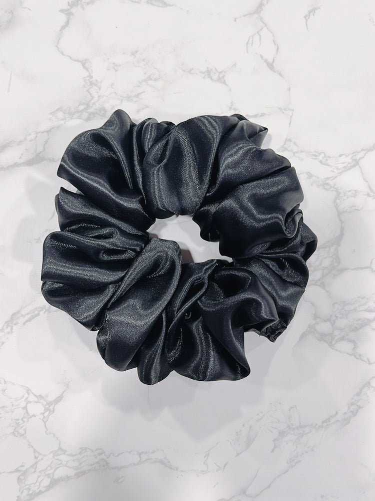 Black Satin Scrunchie
