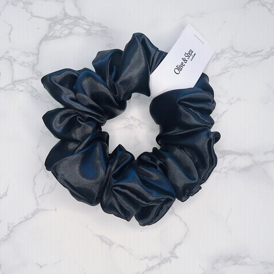 Black Satin Scrunchie