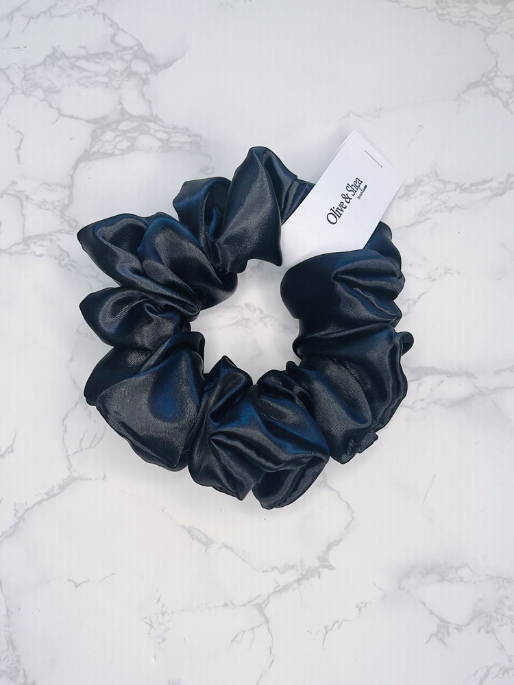 Black Satin Scrunchie