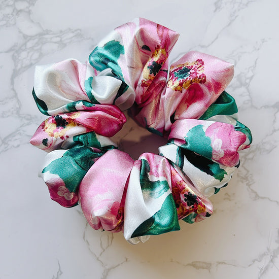 Heather Satin Scrunchie