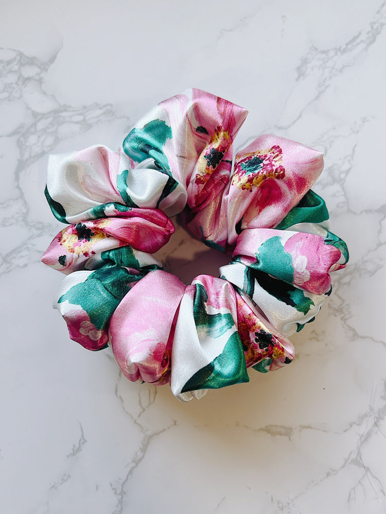 Heather Satin Scrunchie