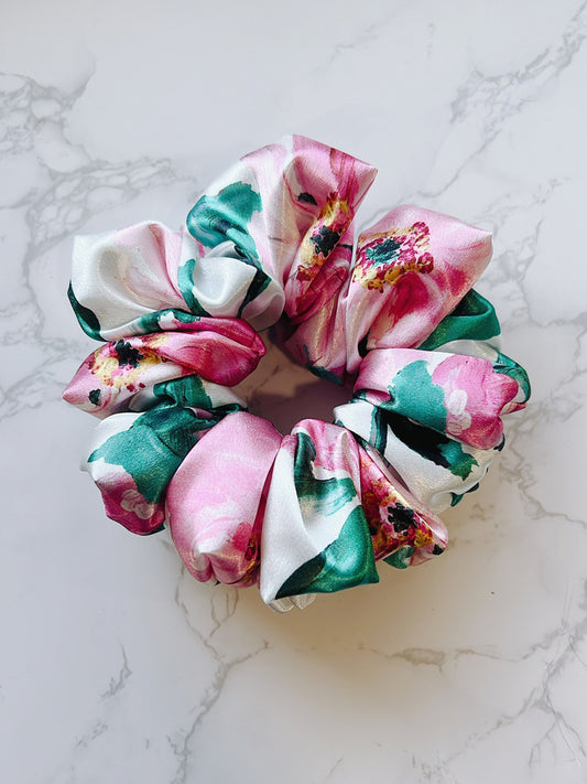 Heather Satin Scrunchie