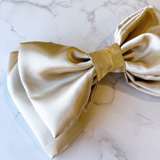 Champagne Oversized Hair Bow