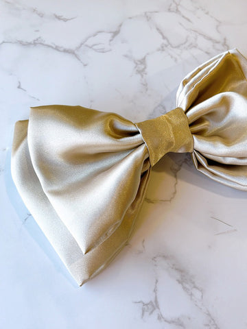 Champagne Oversized Hair Bow