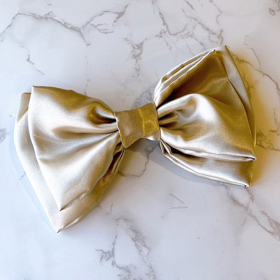 Champagne Oversized Hair Bow