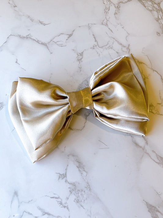 Champagne Oversized Hair Bow