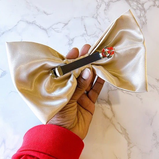 Champagne Oversized Hair Bow
