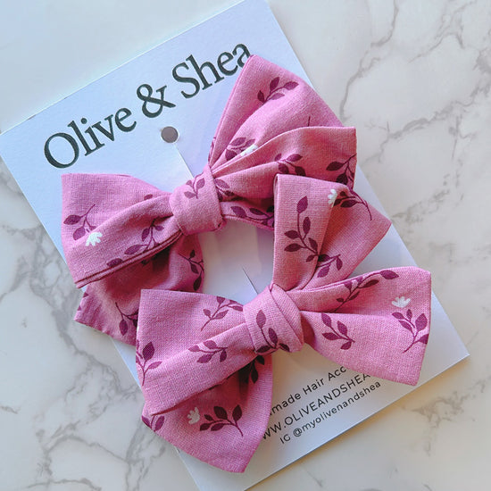 Petunia Pigtail Bow Set