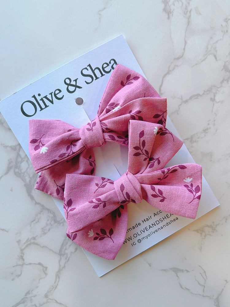 Petunia Pigtail Bow Set