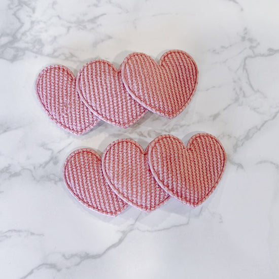 Pink Heart Snap Clips