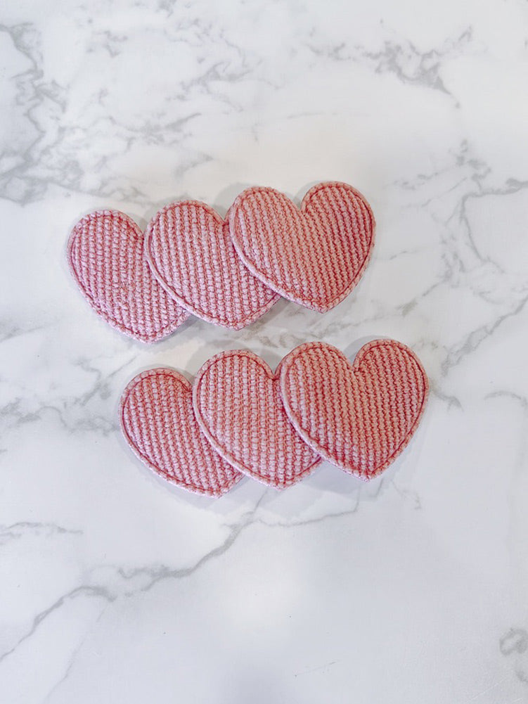 Pink Heart Snap Clips