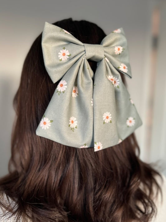 Girl Wearing Flower Garden Bow