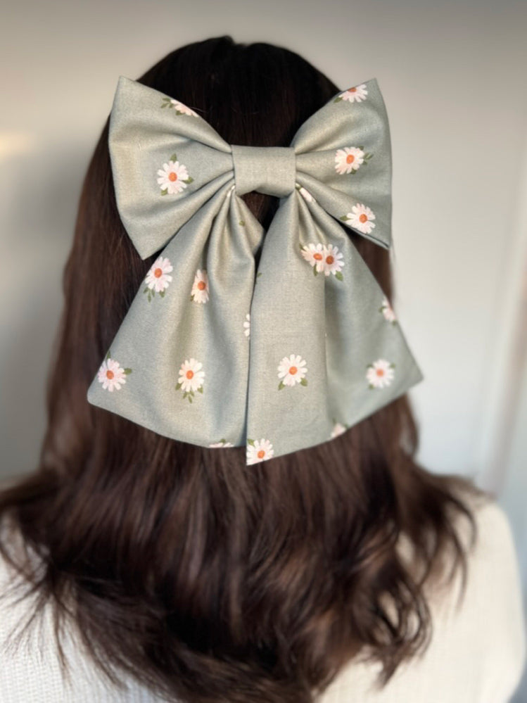 Girl wearing Flower Garden Bow