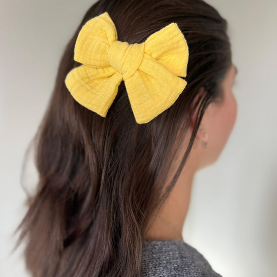 Yellow Chunk Knot Bow
