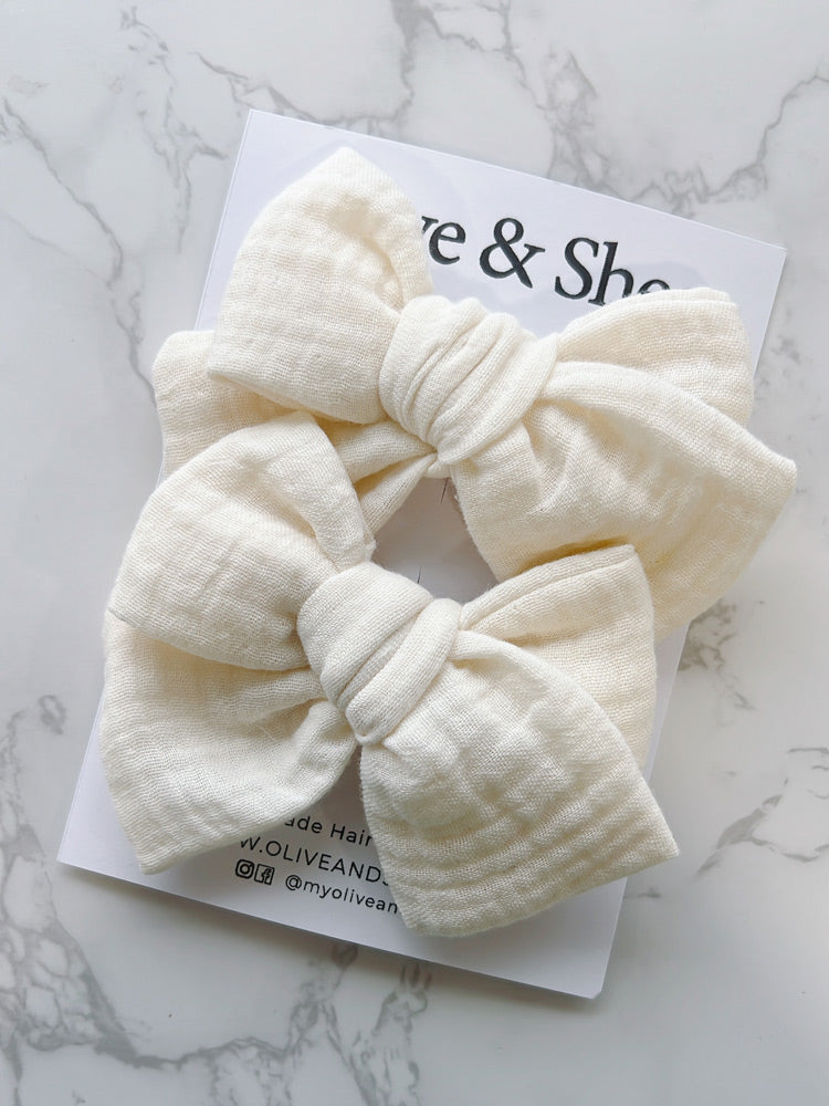 Yellow Chunk Knot Bow