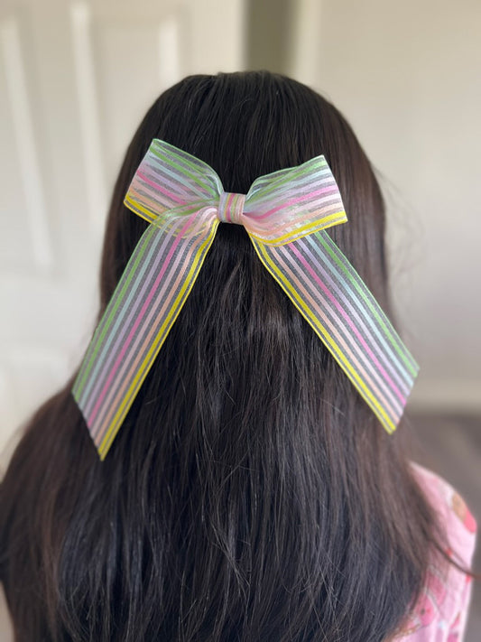 Easter Stripes Bow