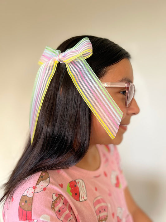 Easter Stripes Bow