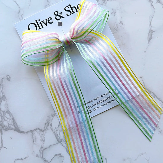 Easter Stripes Bow