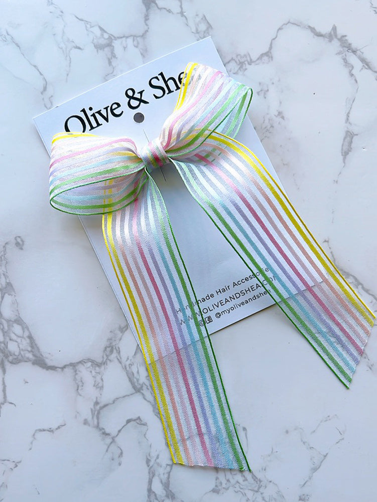 Easter Stripes Bow