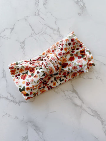 Flowery Cutie Baby Bow Headwrap