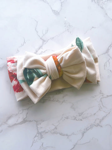 Sherri Floral Baby Bow Headwrap