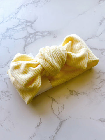 Yellow Baby Bow Headwrap