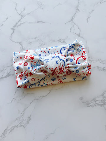 Fireworks Baby Bow Headwrap