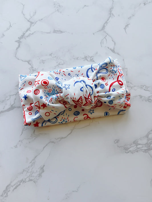 Fireworks Baby Bow Headwrap