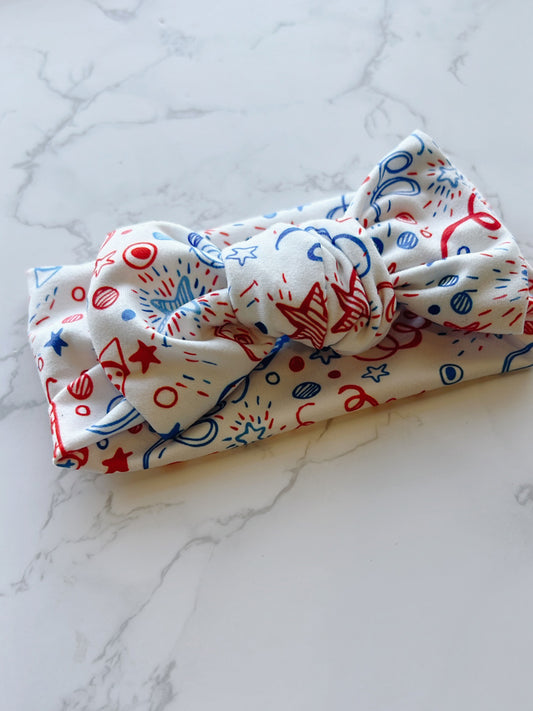 Fireworks Baby Bow Headwrap