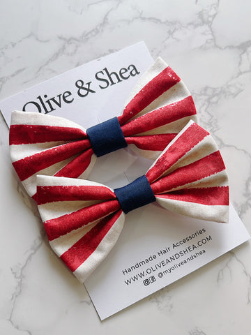 Liberty Pigtail Hair Bow Set