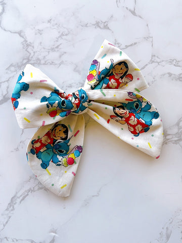 Lilo & Stitch Hand Tied Hair Bow