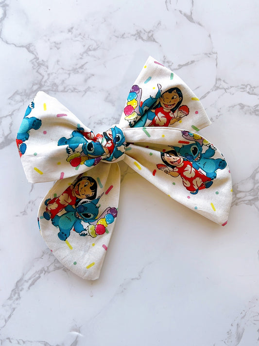 Lilo & Stitch Hand Tied Hair Bow
