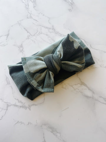 Camo Baby Bow Headwrap