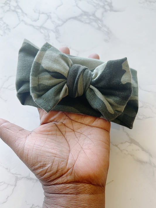 Camo Baby Bow Headwrap